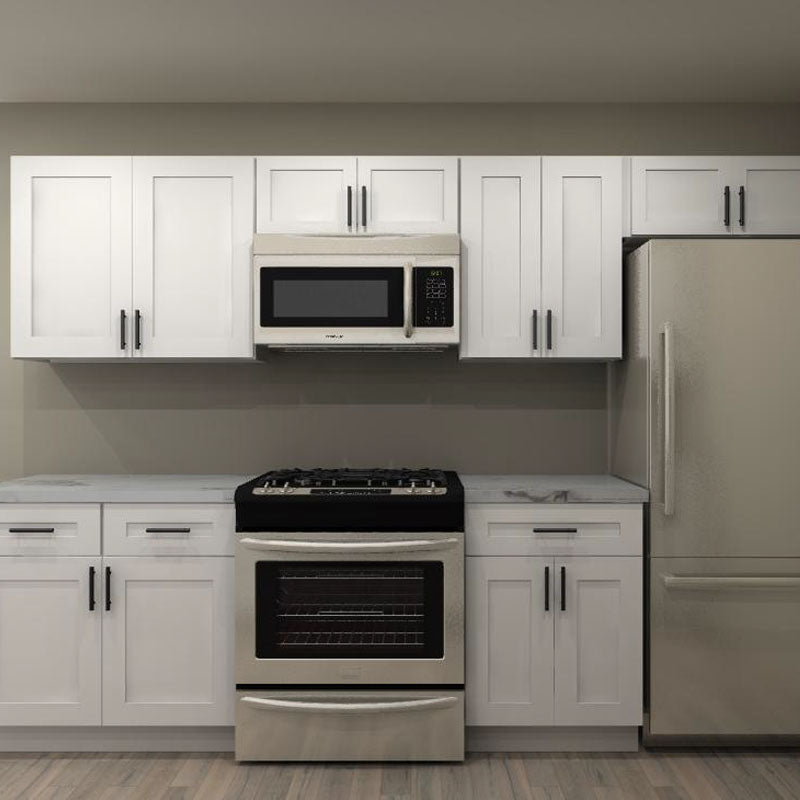 LessCare Alpina White 122 by 103 in. Galley Kitchen and 36 in. Double Sink